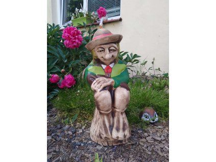 vodník Bublinka sedící na vrbě